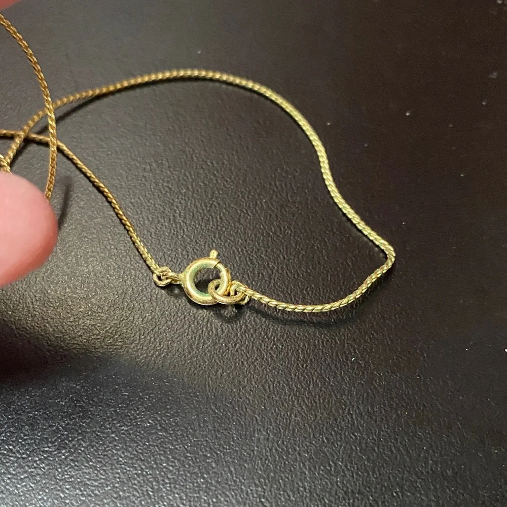 Vintage 30” Gold and Pink Pearl Pendant Necklace